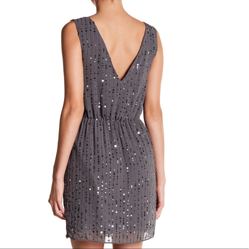 Walter Baker Dark Grey Cocktail Sequin Dress - Picture 2 of 8